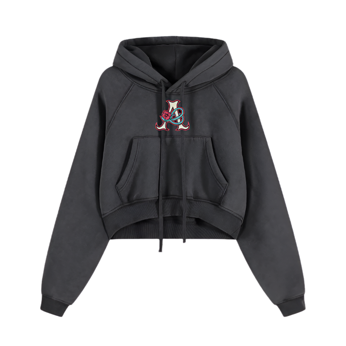 DeJen by DeJenQueen Cropped Zip-Through Hoodie