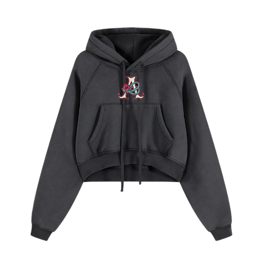 DeJen by DeJenQueen Cropped Zip-Through Hoodie