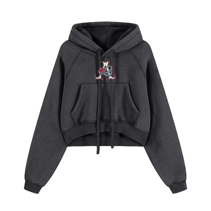 DeJen by DeJenQueen Cropped Zip-Through Hoodie