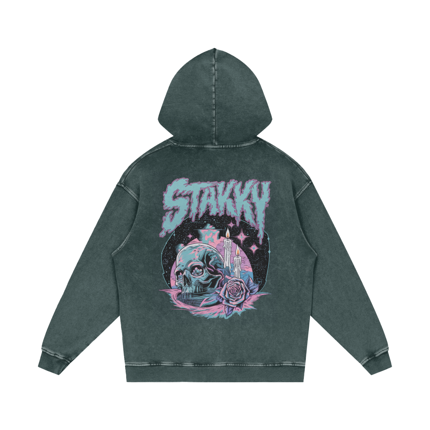 Stakky Acid Wash Oversize Hoodie