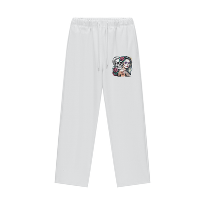 QueenSteph Fleece Lined Straight Leg Pants