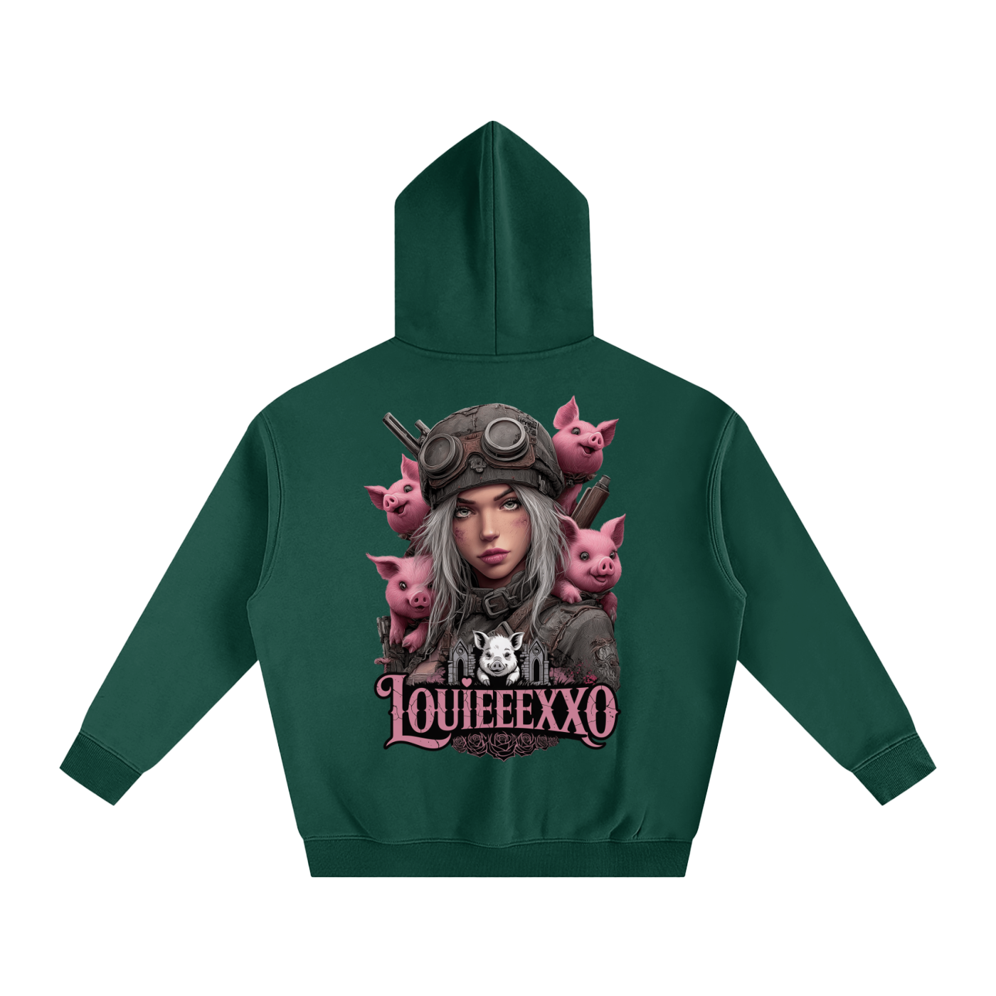 Louieeexxo Oversize Fleeced Hoodie