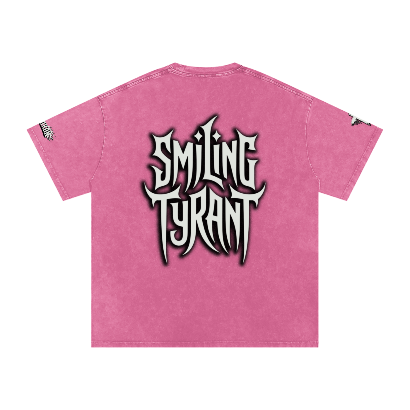 Smiling Tyrant Snow Washed Oversized Cotton T-Shirt