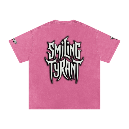 Smiling Tyrant Snow Washed Oversized Cotton T-Shirt