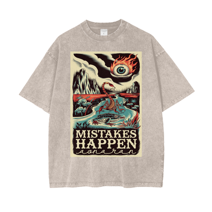 Aonaran Graphic Acid Wash Oversize T-Shirt