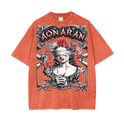 Aonaran Graphic Acid Wash Oversize T-Shirt