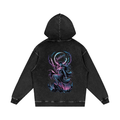 BaddieBreezy Acid Wash Oversize Hoodie