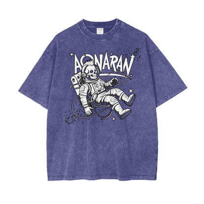 Aonaran Graphic Acid Wash Oversize T-Shirt