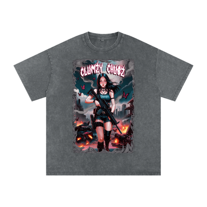 Clumzy Chubz Acid Wash Oversize T-Shirt