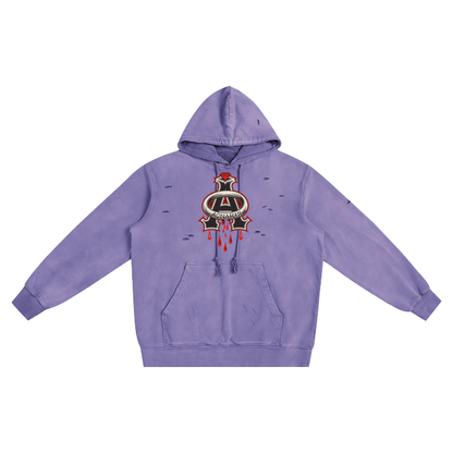 Aonaran DMS Heavyweight Pure Cotton Hand-Frayed Monkey Washed Hoodie