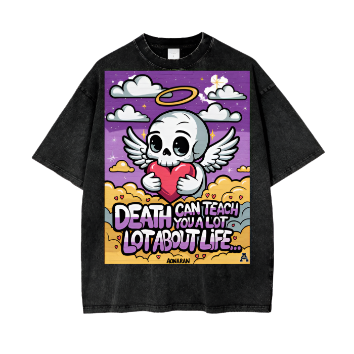 Aonaran Graphic Acid Wash Oversize T-Shirt