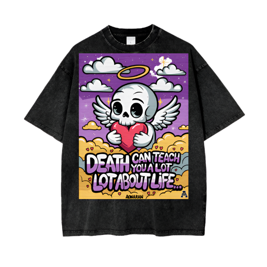 Aonaran Graphic Acid Wash Oversize T-Shirt