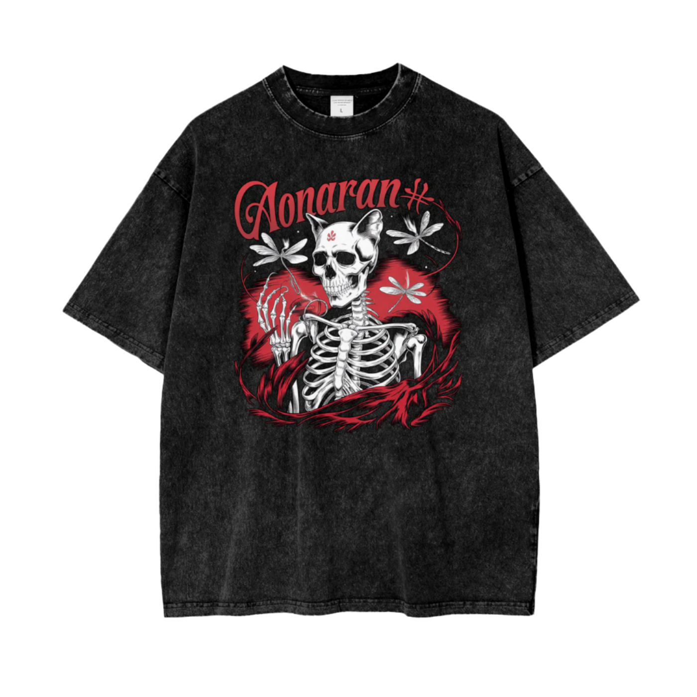 Aonaran Graphic Acid Wash Oversize T-Shirt