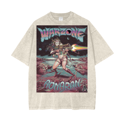 Aonaran Graphic Acid Wash Oversize T-Shirt