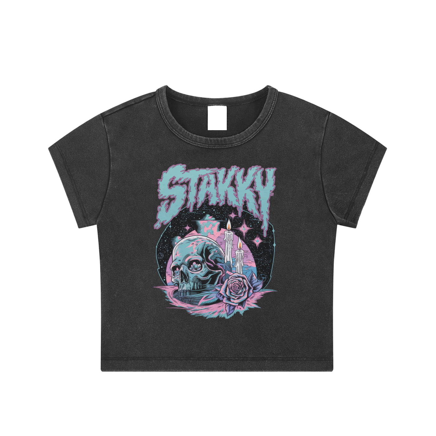 Stakky Snow Washed Crop Top