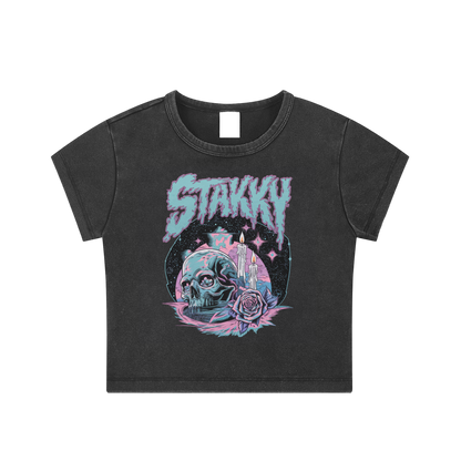 Stakky Snow Washed Crop Top