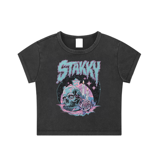 Stakky Snow Washed Crop Top