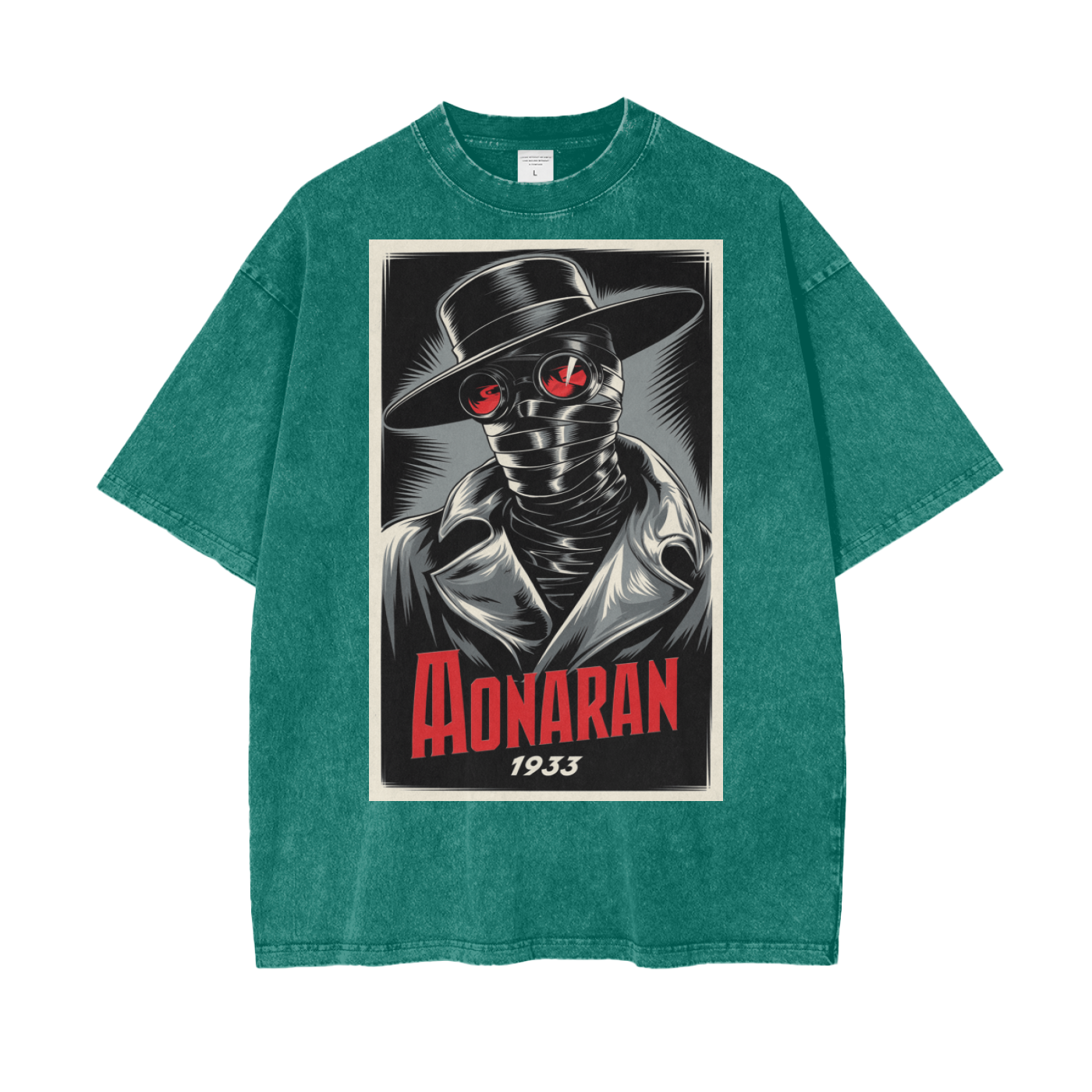 Aonaran Graphic Acid Wash Oversize T-Shirt