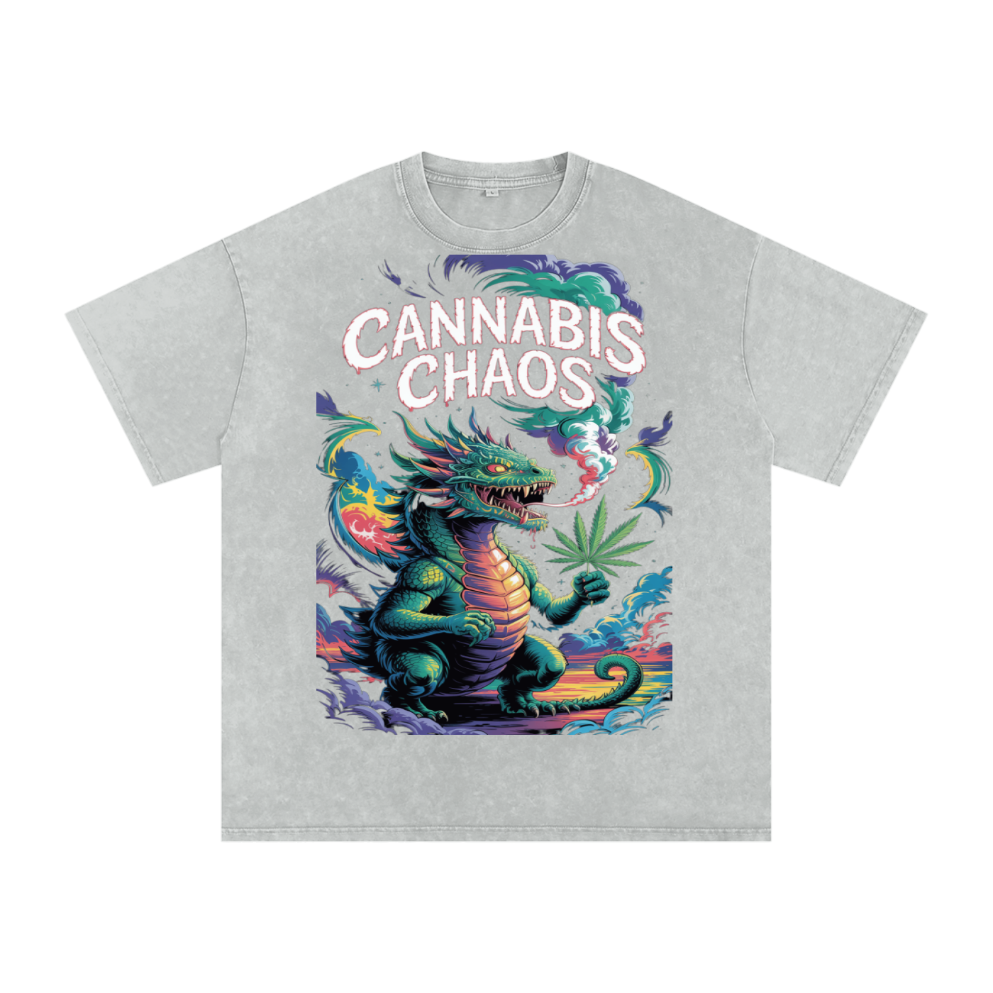 Aonaran 420 Acid Wash Oversize T-Shirt